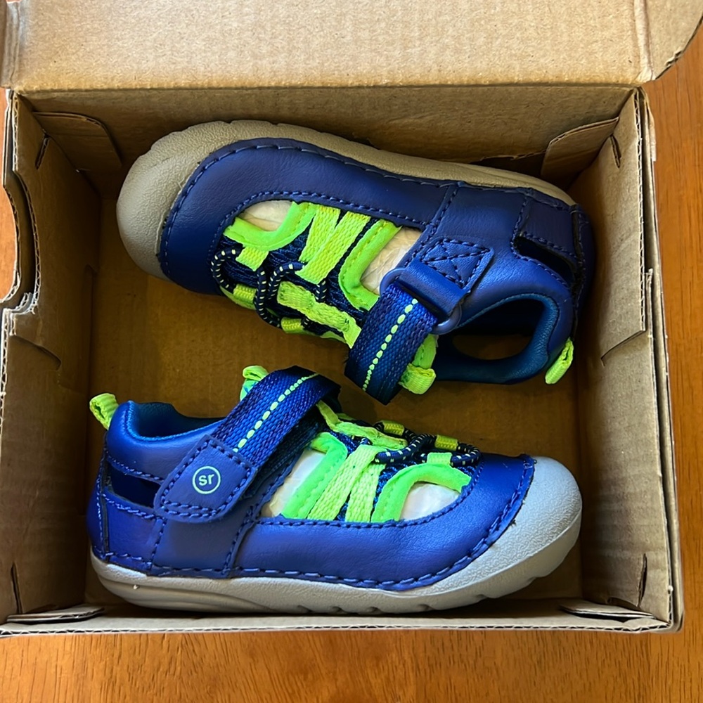 Stride Rite Unisex-Child Soft Motion Tobias First Walker Shoe size 4